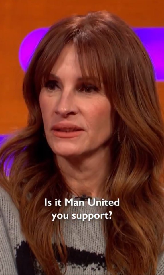 Julia Roberts is BOOED by Graham Norton studio audience as she reveals which Premier League club she supports