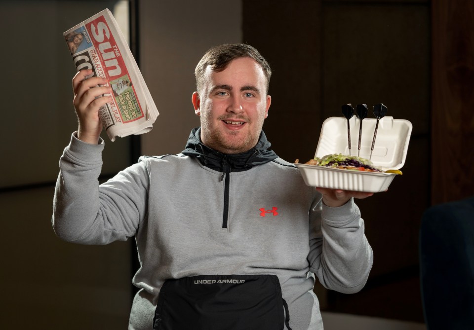 Darts ace Luke Littler, 16, celebrates latest championship win with kebab and says: ‘I want to take it all the way now’