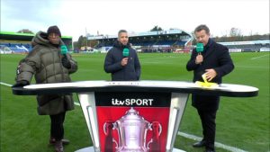 Fans left stunned by Ian Wright’s huge £2,000 coat for FA Cup clash as Arsenal legend is likened to the Michelin man