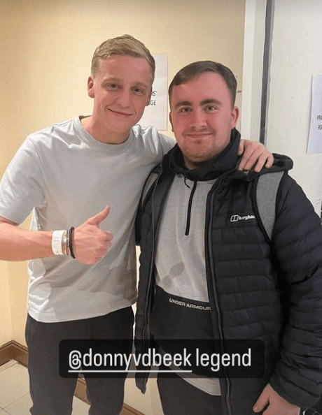 Luke Littler, 16, hangs out with forgotten Man Utd star Donny van de Beek before he leaves club in January loan transfer