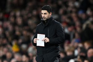 Mikel Arteta’s unsuccessful tactic notes revealed as Arsenal boss holds up instructions to attack West Ham’s ‘hotzone’