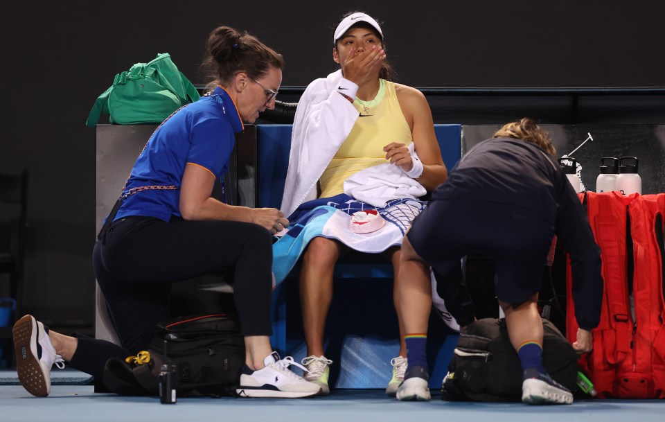 Emma Raducanu was ‘being sick in her mouth’ during brave Australian Open loss as she battled on with stomach bug