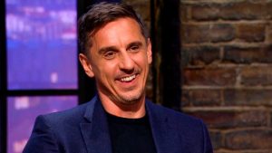 Gary Neville brutally trolled by Dragon’s Den contestant as Man Utd legend stuns Deborah Meaden on debut