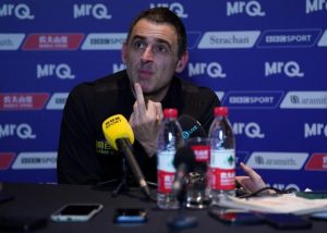 Ronnie O’Sullivan launches X-rated rant at Ali Carter after being accused of flinging SNOT on floor during Masters final