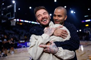 David Beckham leads star-studded cast at court side as Man Utd legend watches NBA Paris Game