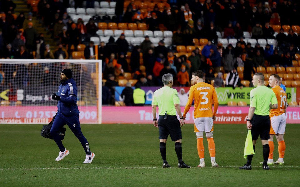 Blackpool vs Nottingham Forest FA Cup replay PAUSED as medics rush to emergency in crowd and players call for help