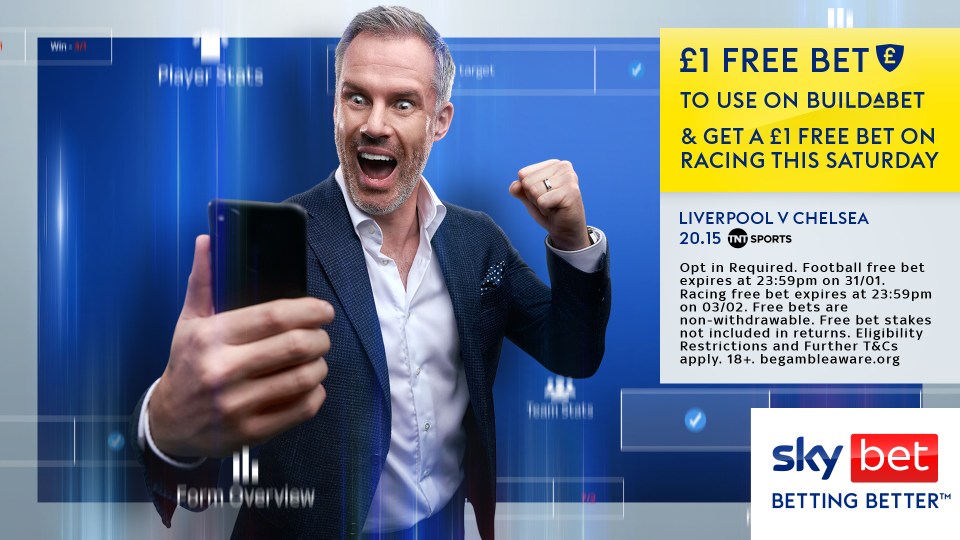 Get £1 free bet to spend on Liverpool vs Chelsea and unlock £1 horse racing bonus with Sky Bet