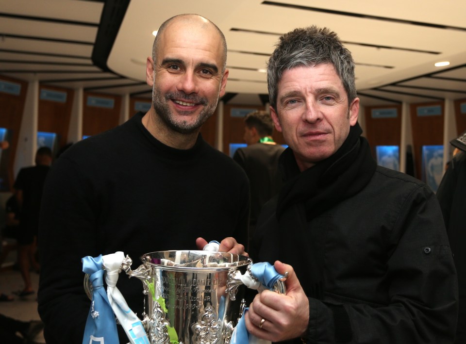 Pep Guardiola reveals ‘incredible’ Noel Gallagher sends him text message before and after Man City games