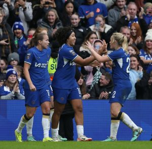 Hayes hails Lauren James after forward shines with a Stamford Bridge hat-trick helping Chelsea thwart Manchester United