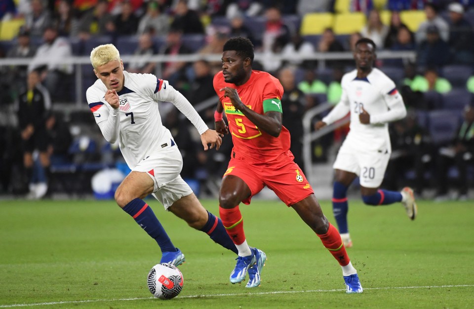 Why is Thomas Partey not playing at AFCON 2023?