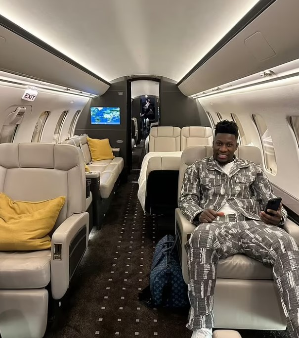 Andre Onana takes private jet to fly to Afcon and link up with Cameroon squad for match just HOURS after Man Utd game