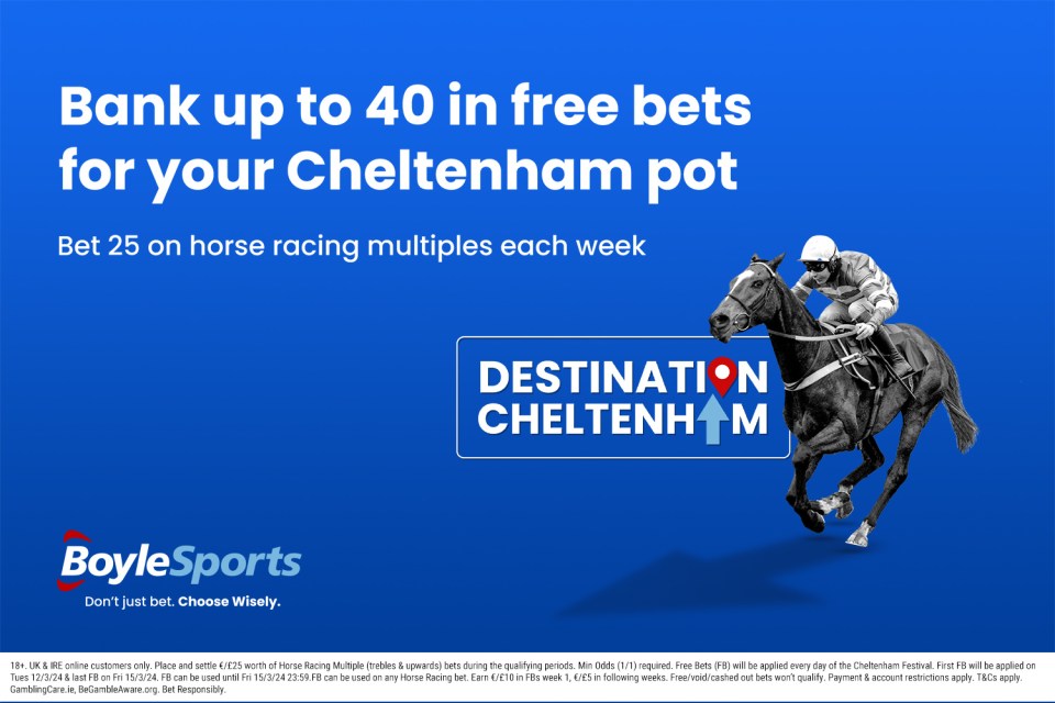 BoyleSports racing offer: Bet £10 get £20 in free bets PLUS bank up to £40 for Cheltenham Festival