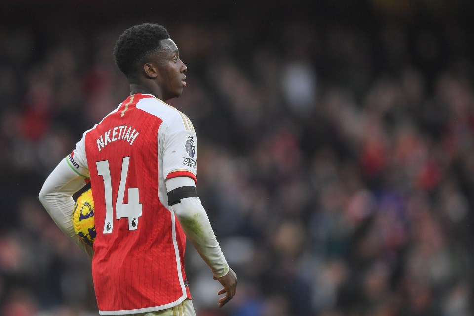 Arsenal name striker Eddie Nketiah’s transfer price amid Ivan Toney and Dominic Solanke links