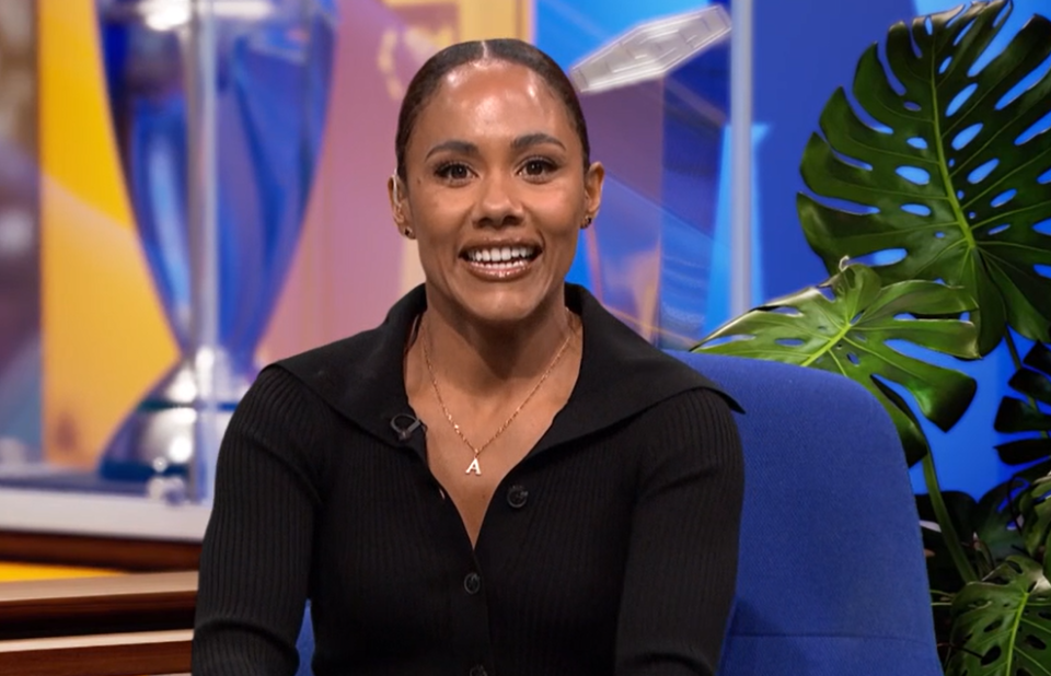 Alex Scott stuns in low-cut top live on Football Focus after BBC presenter’s romantic holiday with Jess Glynne