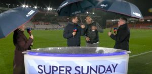 Jamie Carragher drenches Virgil van Dijk in awkward umbrella gaffe live on Sky Sports after Liverpool thump Bournemouth