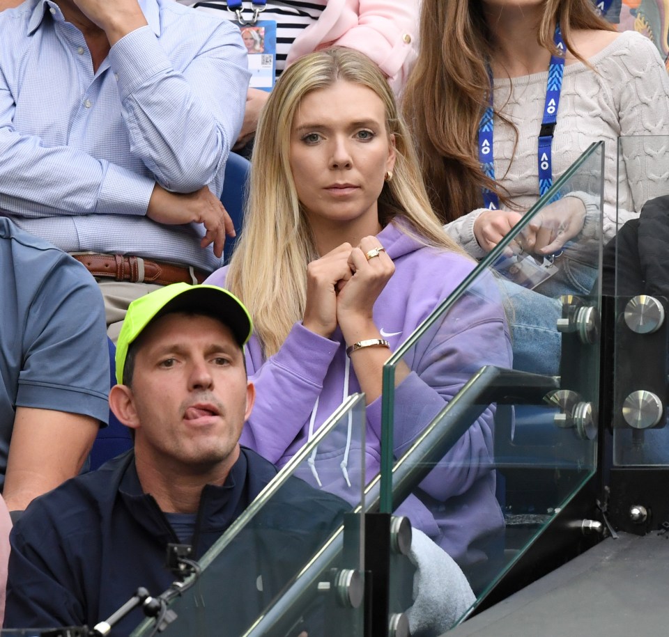 Katie Boulter sparks engagement rumours as she flashes huge ring in Australian Open crowd while watching Alex de Minaur