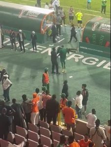 Heartbreaking moment inconsolable Afcon star is carried off pitch in tears by Premier League star