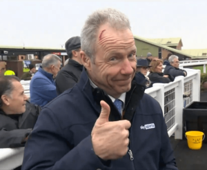 Sky Sports host Mick Fitzgerald left bloodied after horse bites chunk out of his head in freak Hereford incident