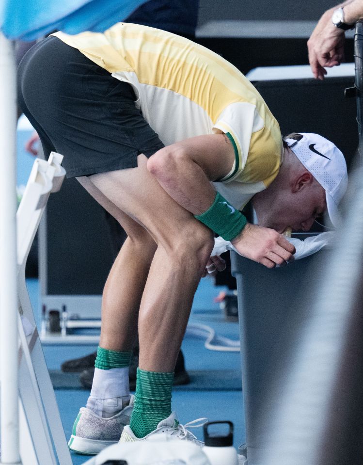 Brit Jack Draper vomits into bin and writhes in agony after securing epic first-ever Australian Open win