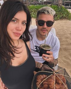 Wanda Nara spills out of ridiculously tiny bikini on Dubai beach as she enjoys festive break with Mauro Icardi