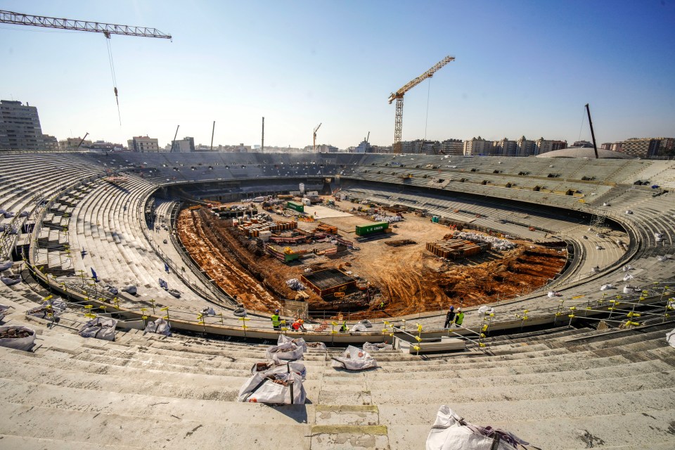 Iconic football stadium looks unrecognisable in new pics with tier removed, no seats and pitch uprooted