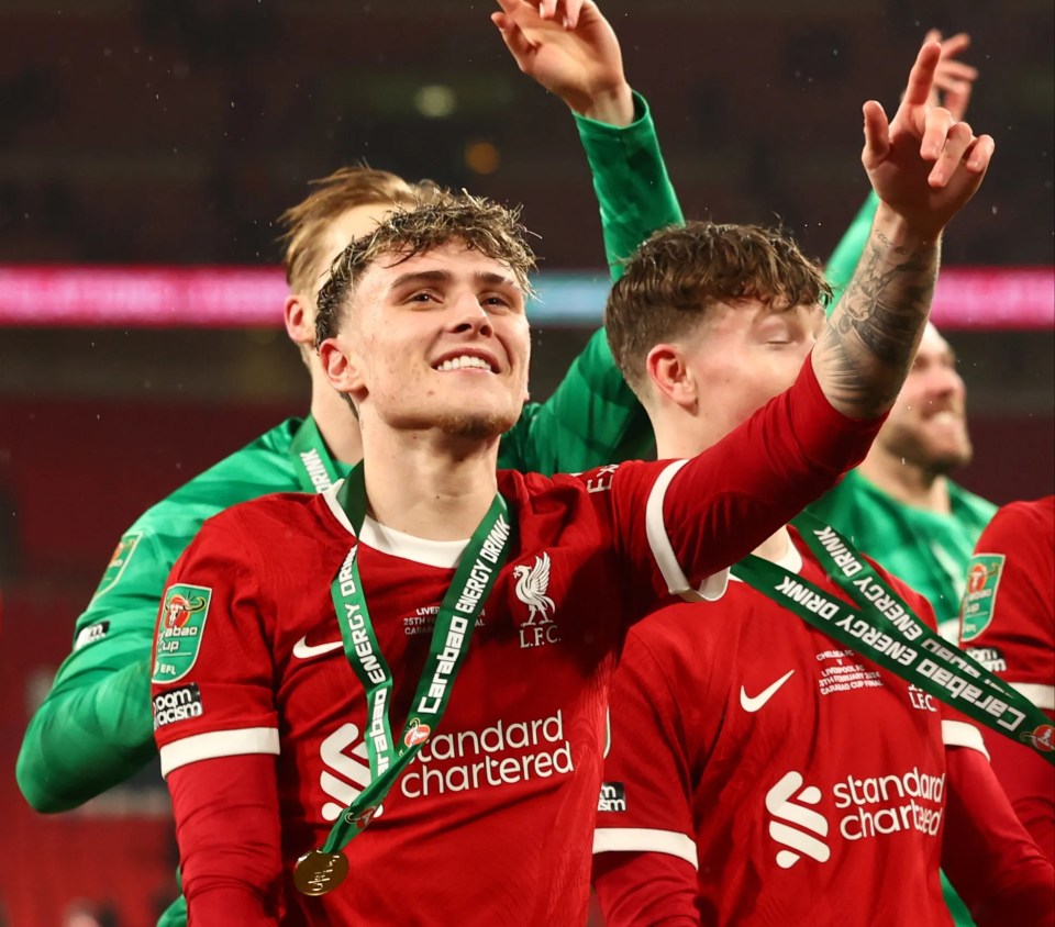 Three Liverpool youngsters outdo their former football star dads as they bag first trophy with Carabao Cup win