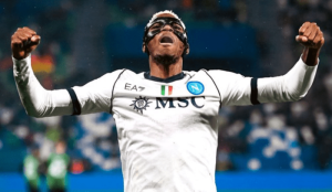 Osimhen equals Maradona’s record with superb hat-trick against Sassuolo