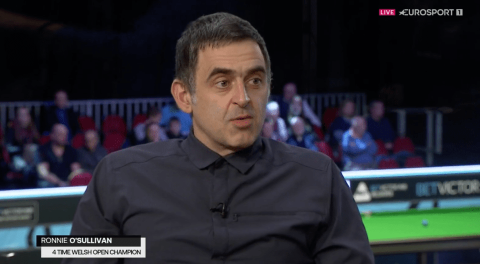 Ronnie O’Sullivan makes first TV appearance since pulling out of Welsh Open after snooker star revealed ‘stage fright’