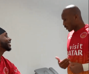 Didier Drogba looks stunned and shouts ‘whaaat?’ at YouTuber as Chelsea legend is confronted about ‘breaking his heart’