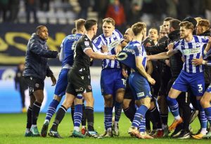 Watch huge brawl break out following League One derby between former Premier League giants