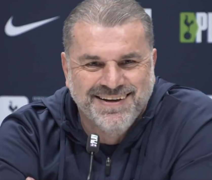 Ange Postecoglou laughs ‘look at you’ after trolling entire press conference with transfer target Spurs missed out on