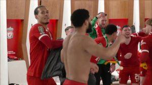 Inside Liverpool stars’ jubilant dressing room celebrations at Wembley after beating Chelsea in Carabao Cup final