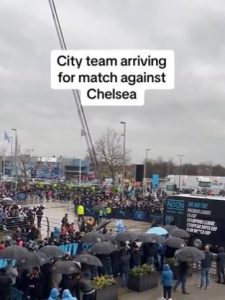 ‘More atmosphere at a car boot sale’ – Man City mocked as video of team arriving at Etihad to near silence goes viral