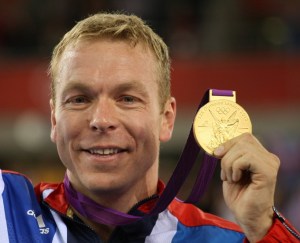 Who is Sir Chris Hoy, how old is he how many Olympic medals did he win & how many kids has he got?