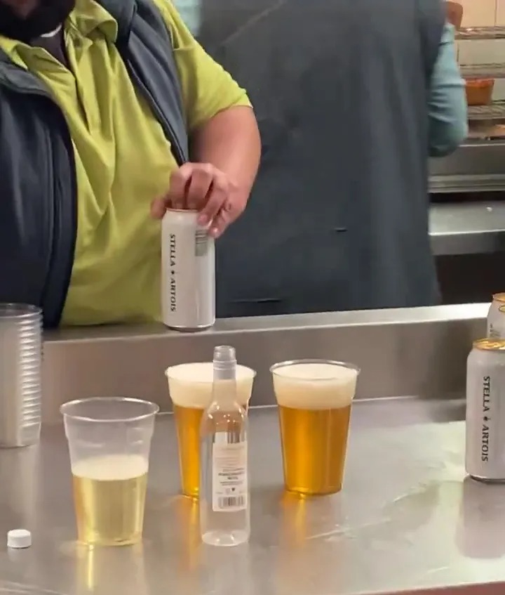 ‘Absolutely taking the p***’, say fans after spotting how £7 pints at Wembley were served for Brazil and Belgium games