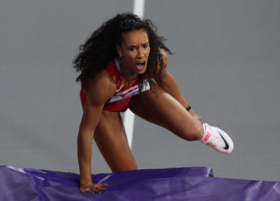 Pentathlete breaks down in floods of tears live on BBC at World Indoor Athletics Championship after devastating injury