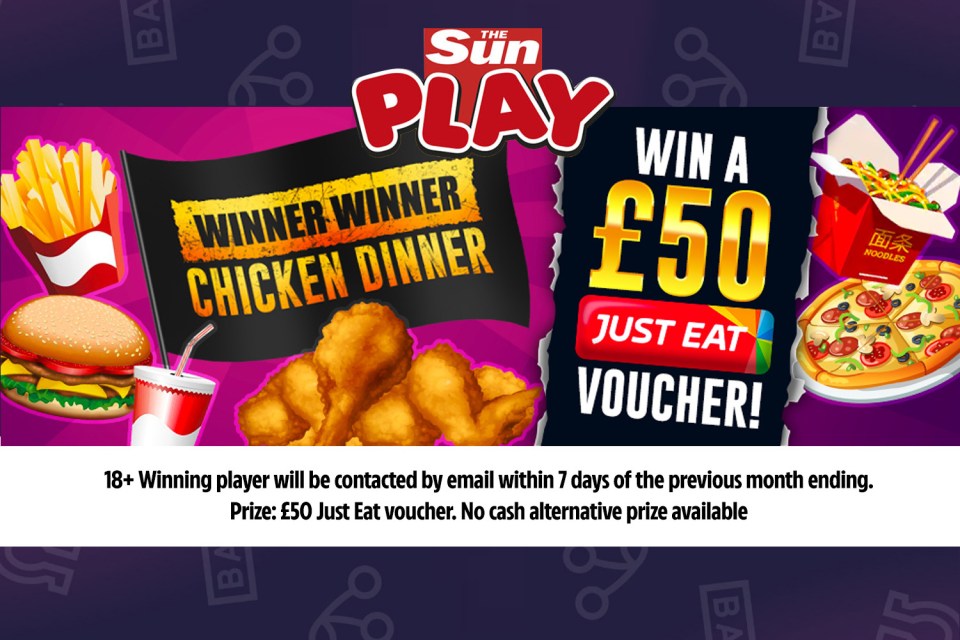 Win a £50 Just Eat Voucher every month with The Sun Play