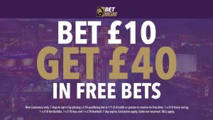 Get £40 in free bets and welcome bonuses when you stake £10 on horse racing with BetMGM