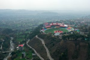 Inside the world’s highest cricket stadium ‘tailor-made for James Anderson’ where England stars could play in SLEET