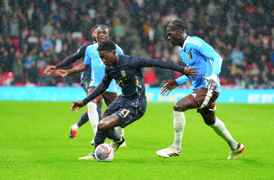 Kobbie Mainoo spotted chatting to ‘future Man Utd midfield partner’ during England’s draw with Belgium