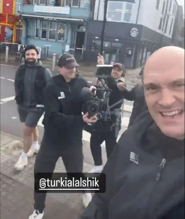 Tyson Fury spotted filming series 2 of At Home With The Furys in Morecambe as Gypsy King takes break from Usyk training