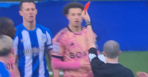 ‘Best thing I’ve ever seen,’ cry fans as they spot former Premier League star’s brilliant reaction to red card