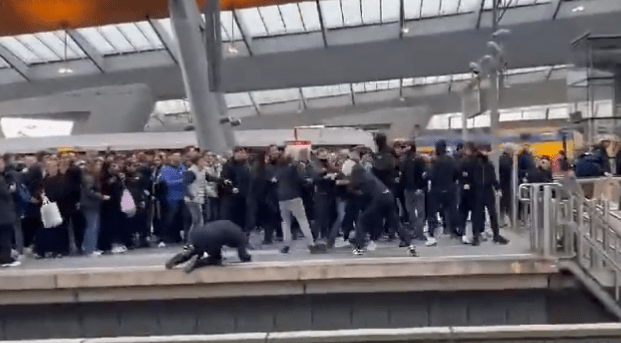 Aston Villa fans ‘attacked by Ajax hooligans’ at train station before Europa Conference League clash in Amsterdam