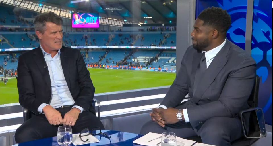 ‘I’d eat you for lunch,’ says Micah Richards to Roy Keane on live TV as Anthony Joshua picks who’d win in a fight