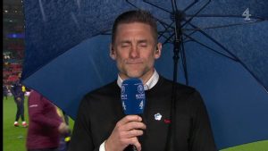 Fans can’t stop looking at Rob Green’s finger as former England star joins Channel 4 punditry team for Belgium clash