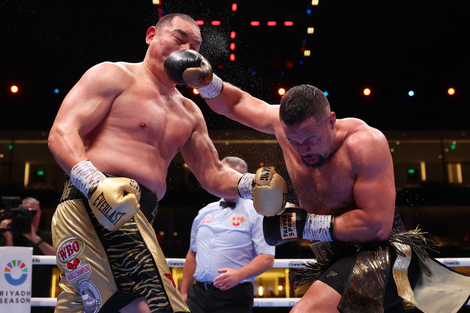 Joseph Parker survives TWO knockdowns to beat Zhilei Zhang but must rematch before world title shot