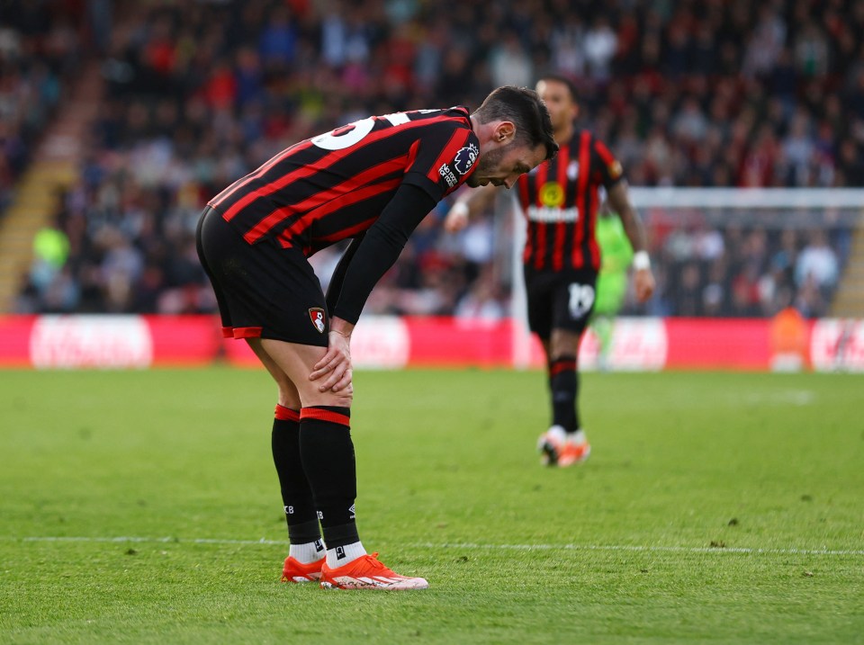 ‘It should be classed as a swimming pool’, moan Man Utd fans as Bournemouth water soggy pitch at half-time