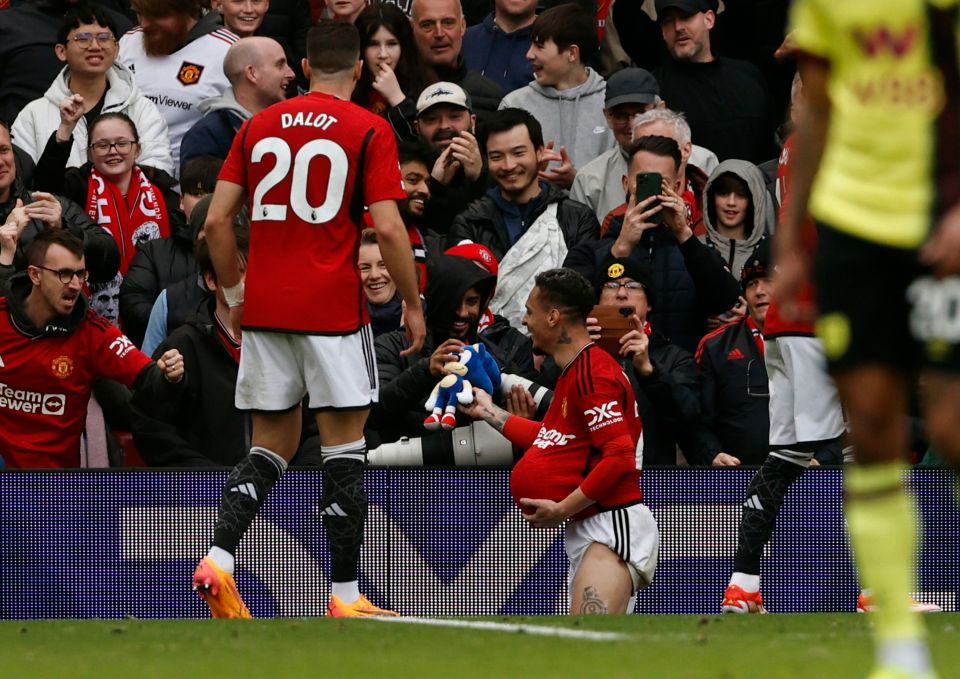 Why Man Utd flop Antony celebrated with photographer after scoring first Premier League goal of the season