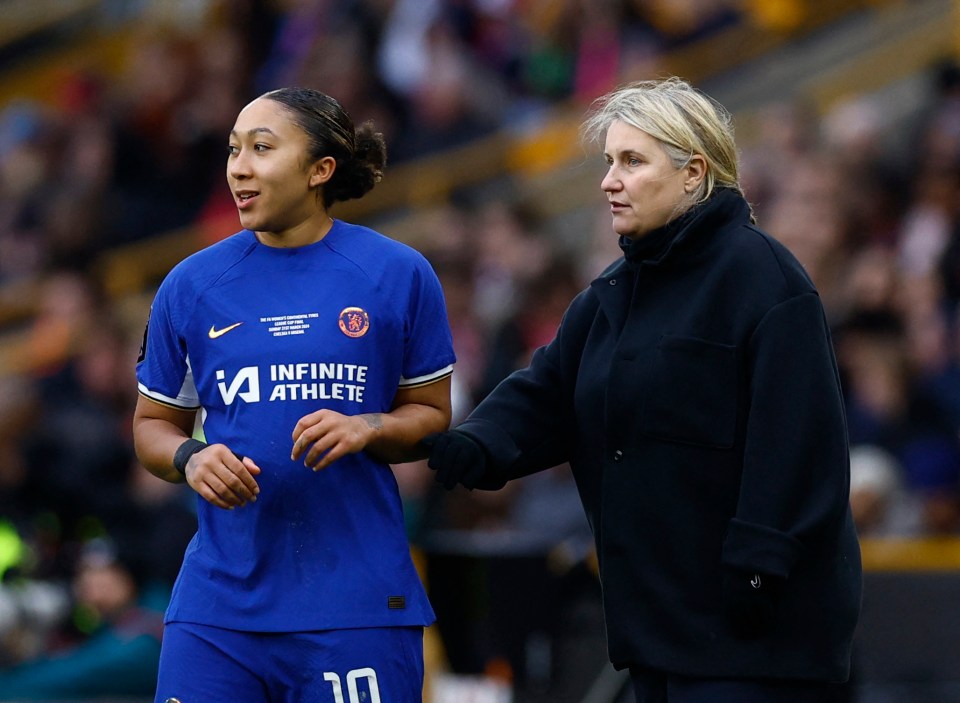 Emma Hayes reacts to Chelsea ace Lauren James unfollowing Lionesses team-mates after Women’s FA Cup semi-final