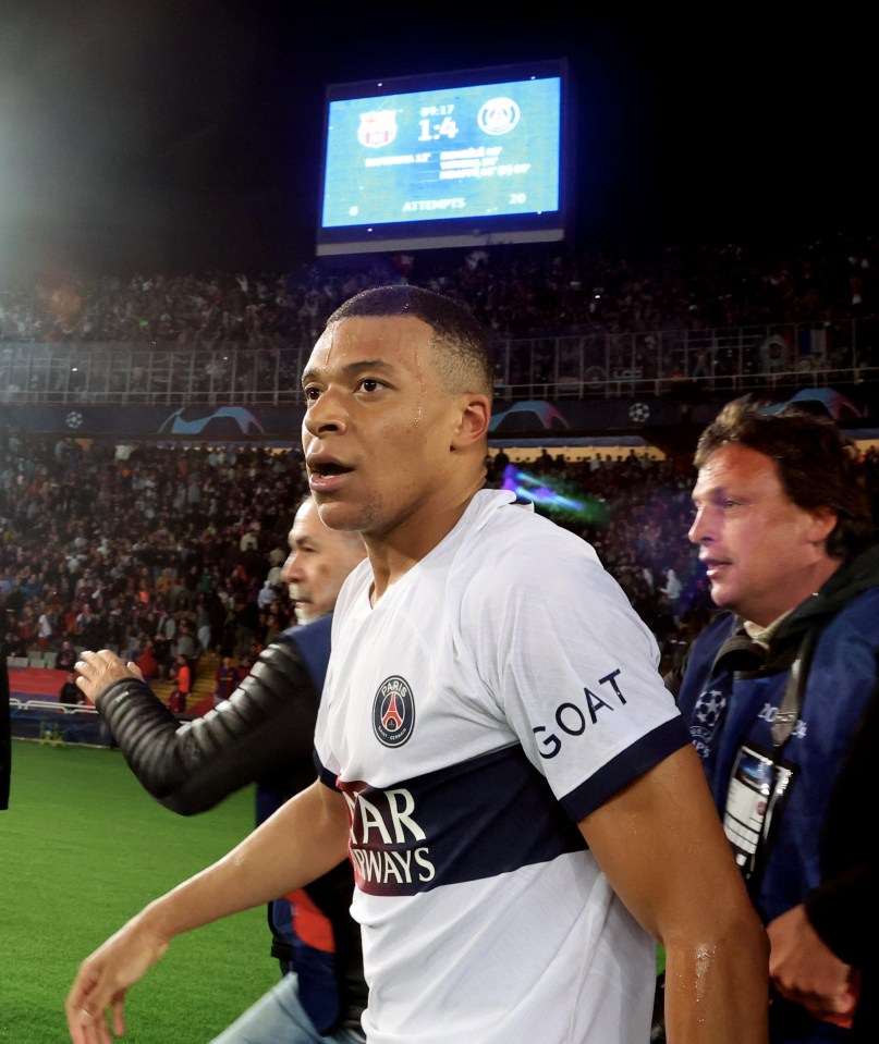 Huge fight breaks out in tunnel after PSG clash as Barcelona stars ‘went after Kylian Mbappe following boasts’